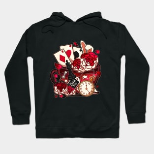 Alice in Wonderland Teacup - Painting Roses Hoodie